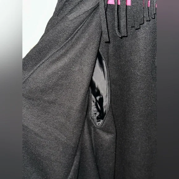 WomanWithin- Black Fringe Cardigan 1X - Picture 3 of 5